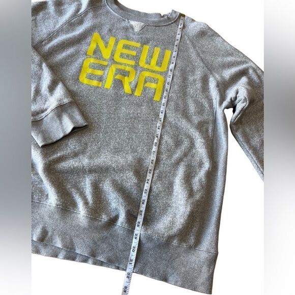 New Era sweatshirt pullover crew neck grey neon size 2XL - Picture 11 of 14